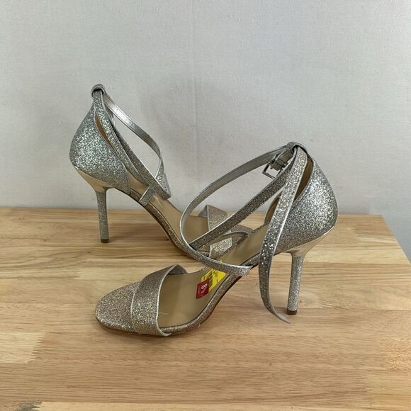Michael Kors Astrid Stiletto Dress Heels- Two Tone Silver Pale Gold- Size 8.5M- - Picture 3 of 6